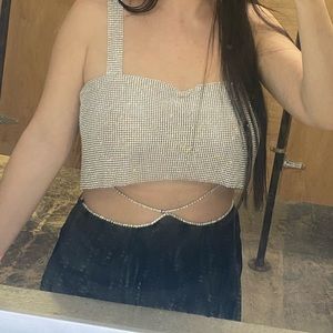 Rhinestone crop top
